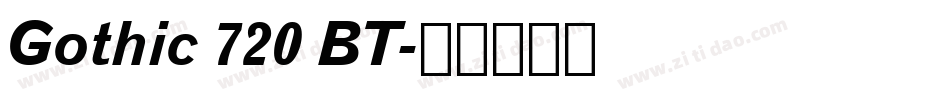 Gothic 720 BT字体转换